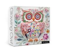3D Crystal Gem Owl Puzzles for Adults 1000 Pieces, Colorful Jewel Bird Flower Art Jigsaw Puzzles, Beautiful Diamond Animals Pretty Fantasy Puzzle
