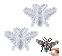 3D Crystal Insect Silicone Mold 2pcs Bee Resin Mold for Epoxy/UV Resin Casting, DIY Craft Hanging Ornament Art Decors for Living Room Resin Craft Mold Lovers Gift Home Bedroom Wall Decors