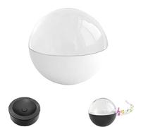 3D Crystal Memory Sphere Video Player, Personalized Memory Orb Christmas Ornament, 180° Wide Angle Video Player Ball with Base for Couples, Pets, Memories, Anniversary, Birthday (White,Upgrade)