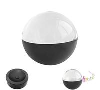 3D Crystal Memory Sphere Video Player, Personalized Memory Orb Christmas Ornament, 180° Wide Angle Video Player Ball with Base for Couples, Pets, Memories, Anniversary, Birthday (Black,Upgrade)