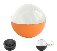 3D Crystal Memory Sphere Video Player, Personalized Memory Orb Christmas Ornament, 180° Wide Angle Video Player Ball with Base for Couples, Pets, Memories, Anniversary, Birthday (Orange,Upgrade)