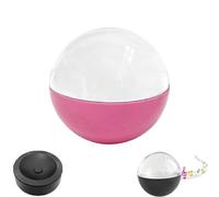 3D Crystal Memory Sphere Video Player, Personalized Memory Orb Christmas Ornament, 180° Wide Angle Video Player Ball with Base for Couples, Pets, Memories, Anniversary, Birthday (Pink,Standard)