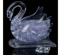 3D Crystal Puzzle Jigsaw Model DIY Swan IQ Toy Furnish Gadget Gift Souptoy
