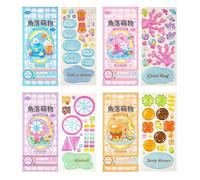 3D Crystal Sticker Set - 4 Sheet Decorative Decals, 9.06 Inches Art Pack with Layered Shimmer Design, Accessory, Craft Styling Tool, Creative Personalization for Home Desk and Workplace Use