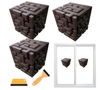 3D Cube Illusion Wall Sticker, Optical Perspective Geometry Decal Art, Space Distortion Wall Decor for Home Living Room Bedroom Office Kitchen Bathroom Decoration Use