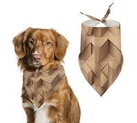 3D Cuboid Pattern Dog Bandana Washable & Adjustable Triangle Scarf, Breathable Pet Scarf for Small Medium Large Pets, Cute Fashion Pet Accessory