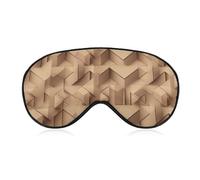 3D Cuboid Pattern Sleep Mask with Adjustable Strap, Comfortable & Soft Eye Mask for Sleeping Light Blocking, Lightweight & Breathable Eye Cover for Men Women