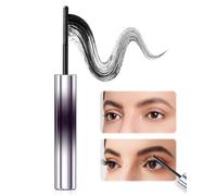 3D Curling Iron Wand Mascara, 2025 New Intense Volume Mascara, Mascaras Black and Brown, Volume and Length Waterproof Smudge Proof Suitable for Sensitive Eyes, Soft Fibre Brush, Lash Paradise (Black)