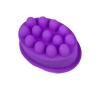 3D Curly Hair Scrub Brush Shape - Massage Bar Soap Mold, Silicone Soap Molds, Flexible Baking Craft Mold | Easy Release DIY Chocolate Cake Pudding Candle Making Tool Dishwasher Safe Reusable Molds