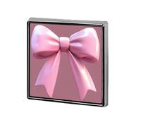 3d Cute Bow Pink Unisex Brooches & Pins Square Lightweight Lapel Badge Jewelry for Clothing Shawl Hat