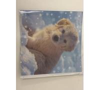 3D Cute Puppy Christmas Greeting Card 7.5x7.5 cm - Mini Xmas Wishes Card with Snowflake Design, Premium Holiday Gift Card for Friends, Family & Kids