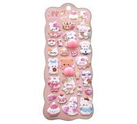 3D Cute Stickers,Small 3D Stickers for Kids and Adults,Cute Animal Character Design,Small Sticker Suitable for DIY Diaries, Planners, Mobile Phone Decorations, Craft Supplies