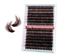 3D Dark brown Individual Eyelashes Lash Clusters Kit D Curl Eyelashes Individual Kit Natural Lash Extension Kit with Russian Cluster Mix 15-20mm（60+80p）