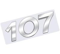 3D Decal Emblem Logo Sicker for Peugeot 107, Front and Rear Of the Car Letter Badge Decoration Badge Sticker Car Accessories,B Silver
