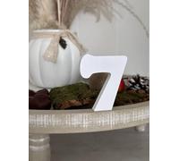 3D Decorative Letters Single Letters A-Z 0-9 and & Assorted Colours for Custom Lettering, Names and Words; Wedding, Birth, Gifts, Nursery (White, 7)