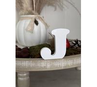 3D Decorative Letters Single Letters A-Z 0-9 and & Assorted Colours for Custom Lettering, Names and Words; Wedding, Birth, Gifts, Nursery (White, J)