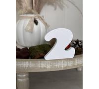 3D Decorative Letters Single Letters A-Z 0-9 and & Assorted Colours for Custom Lettering, Names and Words; Wedding, Birth, Gifts, Nursery (White, 2)