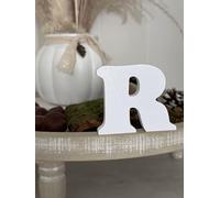 3D Decorative Letters Single Letters A-Z 0-9 and & Assorted Colours for Custom Lettering, Names and Words; Wedding, Birth, Gifts, Nursery (White, R)