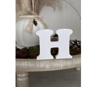 3D Decorative Letters Single Letters A-Z 0-9 and & Assorted Colours for Custom Lettering, Names and Words; Wedding, Birth, Gifts, Nursery (White, H)