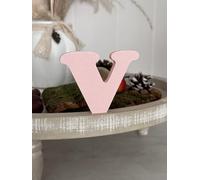 3D Decorative Letters Single Letters A-Z 0-9 and & for Custom Lettering, Names and Words; Wedding, Birth, Gifts, Nursery (Pink, V)