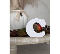 3D Decorative Letters Single Letters A-Z 0-9 and & for Custom Lettering, Names and Words; Wedding, Birth, Gifts, Nursery (White, C)