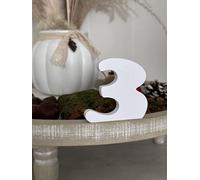 3D Decorative Letters Single Letters A-Z 0-9 and & for Custom Lettering, Names and Words; Wedding, Birth, Gifts, Nursery (White, 3)