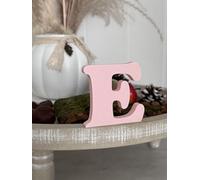 3D Decorative Letters Single Letters A-Z 0-9 and & for Custom Lettering, Names and Words; Wedding, Birth, Gifts, Nursery (Pink, E)