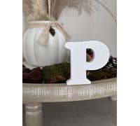 3D Decorative Letters Single Letters A-Z 0-9 and & for Custom Lettering, Names and Words; Wedding, Birth, Gifts, Nursery (White, P)
