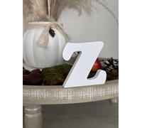 3D Decorative Letters Single Letters A-Z 0-9 and & for Custom Lettering, Names and Words; Wedding, Birth, Gifts, Nursery (White, Z)