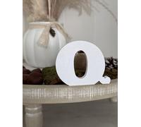 3D Decorative Letters Single Letters A-Z 0-9 and & for Custom Lettering, Names and Words; Wedding, Birth, Gifts, Nursery (White, Q)