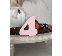 3D Decorative Letters Single Letters A-Z 0-9 and & for Custom Lettering, Names and Words; Wedding, Birth, Gifts, Nursery (Pink, 4)