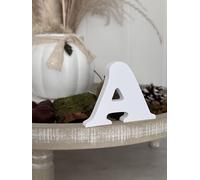 3D Decorative Letters Single Letters A-Z 0-9 and & for Custom Lettering, Names and Words; Wedding, Birth, Gifts, Nursery (White, A)