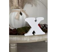 3D Decorative Letters Single Letters A-Z 0-9 and & for Custom Lettering, Names and Words; Wedding, Birth, Gifts, Nursery (White, X)