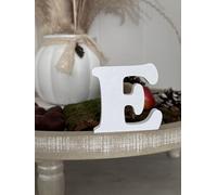 3D Decorative Letters Single Letters A-Z 0-9 and & for Custom Lettering, Names and Words; Wedding, Birth, Gifts, Nursery (White, E)