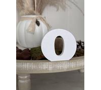 3D Decorative Letters Single Letters A-Z 0-9 and & for Custom Lettering, Names and Words; Wedding, Birth, Gifts, Nursery (White, O)