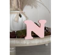 3D Decorative Letters Single Letters A-Z 0-9 and & for Custom Lettering, Names and Words; Wedding, Birth, Gifts, Nursery (Pink, N)
