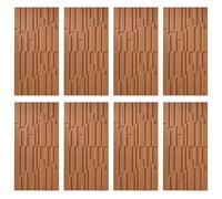 3D Decorative Wall Paneling, Modern PU Cladding Panels with Wood Grain Texture, Waterproof DIY Wall Art for TV Background and Bathroom
