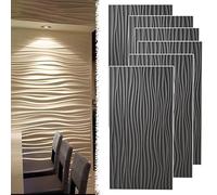 3D Decorative Wall Paneling, Wavy Textured Accent Wall Covering for Interior Decor, Modern Wall Art Panels
