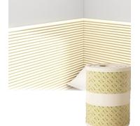 3D Decorative Wall Panels Beige Cushioned Wall Covering Headboard Upholstery Soft Anti-Collision Foam Panels for Interior Walls 80cm x 2m Stylish Home Decor