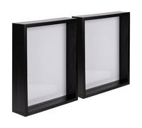 3D Deep Box Photo Frames - 8 x 10" - Pack of 2 Nicola Spring Black One Size