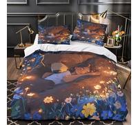 3D Design Printed 3PCs Bedding Set Room Decor Zipper Closure Ultra Cute Bear Sleeping Comforter Cover Breathable Hotel Quality for Youth,Teens,Adults whimsical Fantasy Quilt Cover King（220x240cm）