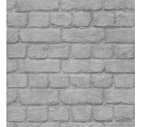 3D DESIGN QUALITY STYLISH SILVER GREY BRICK WALL FEATURE WALLPAPER 226751 RASCH