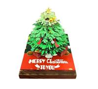 3D Desk Calendar 2025 Christmas Tree House Tear-Away New Gifts Notepad Paper Year w G3Q1 LED 3D Christmas Lights