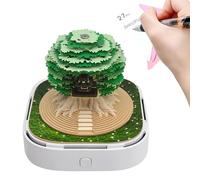 3D Desk Calendar 2026, 3D Sticky Notes Lucky Tree House Calendar 2026, Decorative Memo Block Planner for Birthday Housewarming Cupboard Adults Students Family