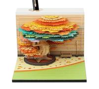 3D Desk Calendar 2026-8cm 2026 Calendars Tree Art Tear Away Pad | Paper Sculpture Arts & Crafts Home Decor - For Teacher Family College Dorm Office Party Christmas New Year