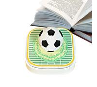 3D Desk Calendar 2026 | Football Shape Desk Decoration - Office Decoration Memo Block - For Home Office School Meeting Room Gift Birthday Holiday Teacher Student Bedside Table