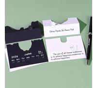 3D Desk Calendar 2026 Panda Memo Pad - Paper Carving Craft, Dec Piece Desktop Calendar for Home Time Office
