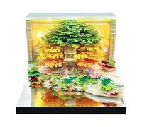 3D Desk Calendar 2026,Paper Carving Tree House 3D Art Calendar Memo Pad,2026 Tear-Away Sculpture Notepad,DIY Paper Carving Art Craft for School Home Office