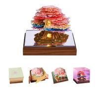 3d Desk Calendar 2026,Time Piece Calendar,Artsy Pads,Art Memo Pad,Pink Tree House Sculpture,With Lights And Dust Box,Suitable For Office,Home,School,As A Gift,Decoration Or Study Planning