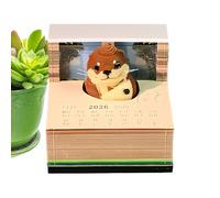 3D Desk Calendar - 3.35 Inch Desktop | Special Paper Memo Diary - 236 Page Functional 3D Notepad with Acrylic Cover, Ideal for Office Dorms Dom